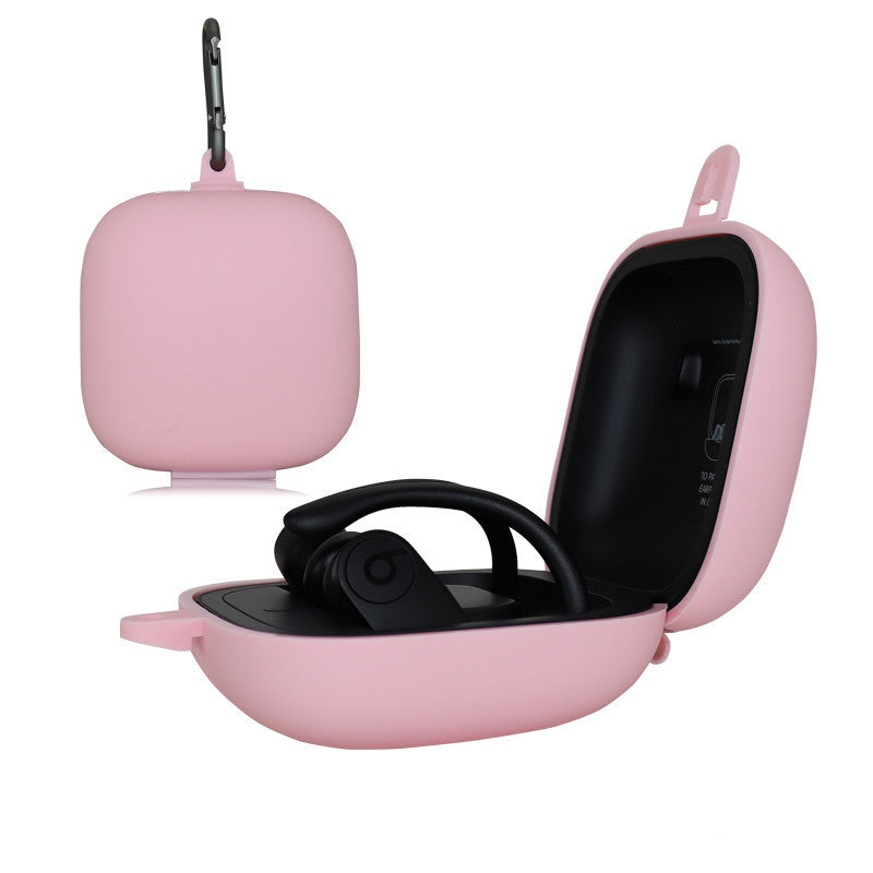 Silicone Headset Protective Sleeve One-piece Flip - Pink Hook Bag / Beats Powerbeats Pro - Electronics