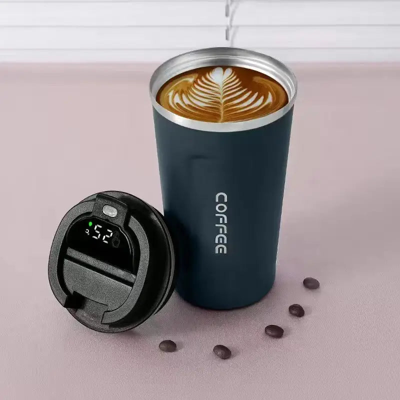 Simple Wind 304 Stainless Steel Insulation Cup Intelligent Display Temperature - Blue / 510ml / Temperature display