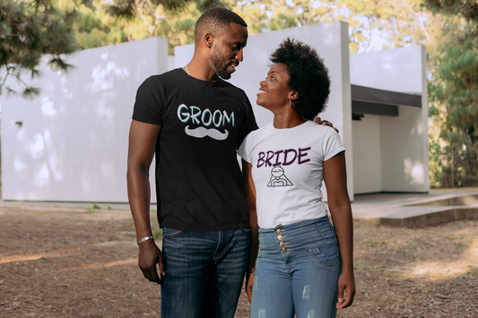 Bride and Groom Design B, Unisex T-shirt 1d0dd5-b6.myshopify.com