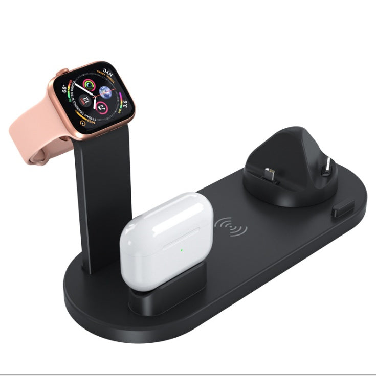 Three in one wireless charger - Black - Electronics