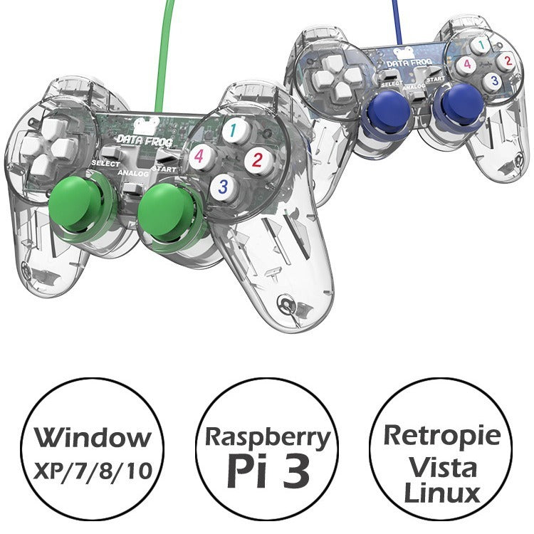 Transparent shell PC computer USB game controller 3D joystick controller vibration free game accessories