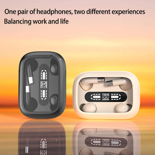 TWS Wireless Bluetooth Headphones ENC Noise Canceling with Mic Earphones Invisible Sleeping Earbuds Sports Waterproof