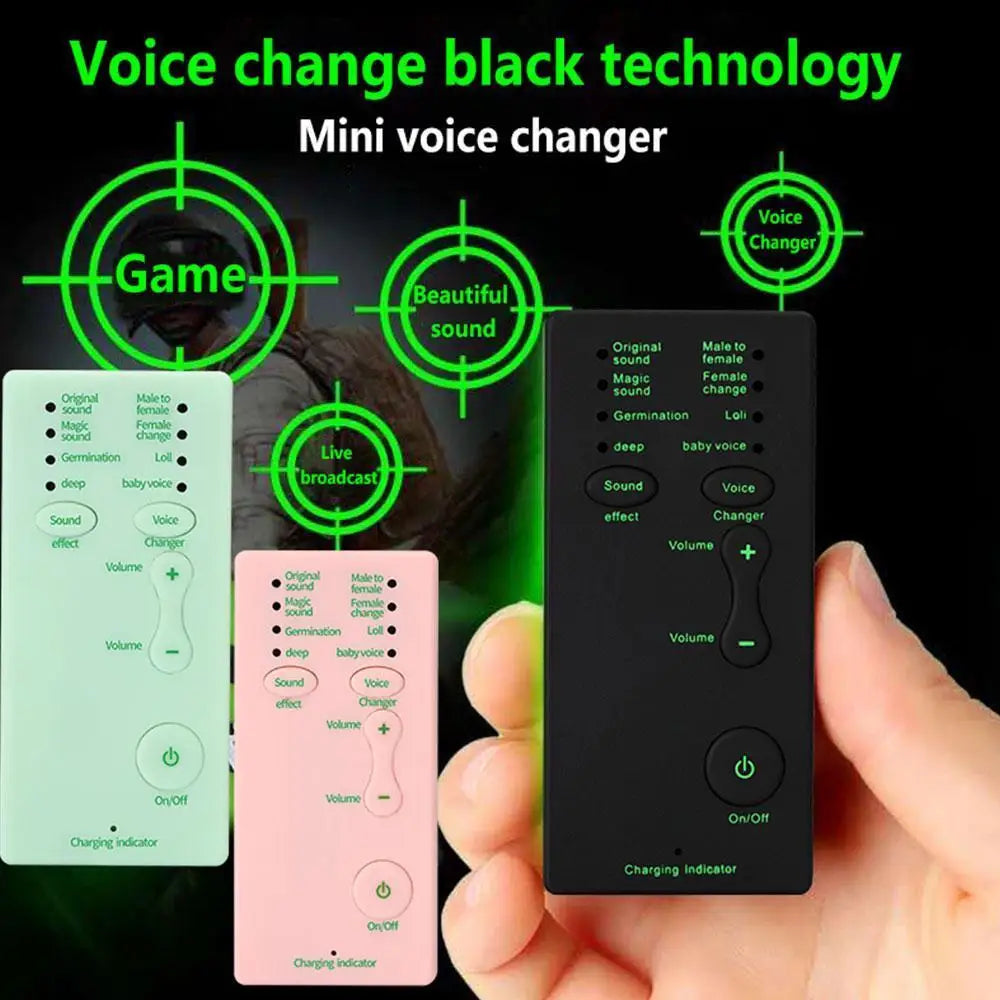 Voice Changer for PS4 Xbox Console PC Phone Tablet Sound Card 7 Different Sound Changes Microphone Voice Changer Device