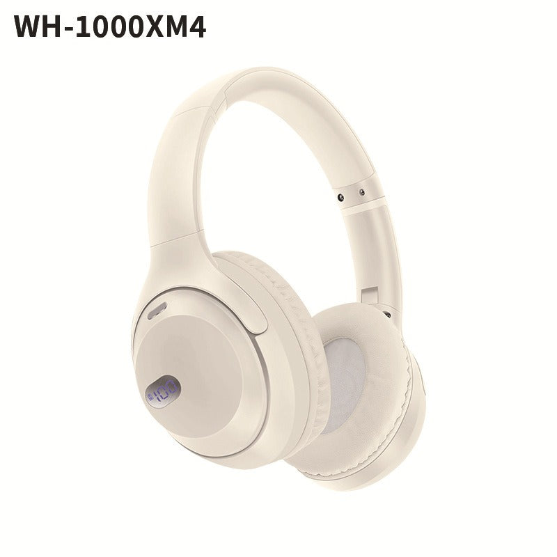 Wireless Bluetooth headset with battery display long battery life and foldable design - WH-1000XM4 white