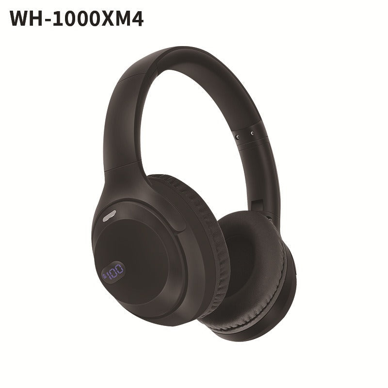 Wireless Bluetooth headset with battery display long battery life and foldable design - WH-1000XM4 Black