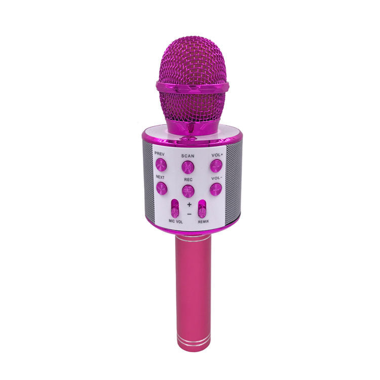 Wireless Microphone Portable Bluetooth Mini Home Ktv For Music Playing Singing Speaker Player - Pink ordinary