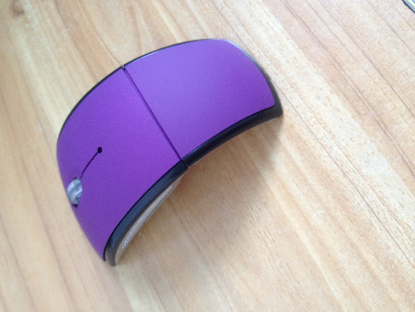 Wireless Optical Mouse Folding Mouse Creative Folding Switch Featured Curved Mouse - Purple - Electronics