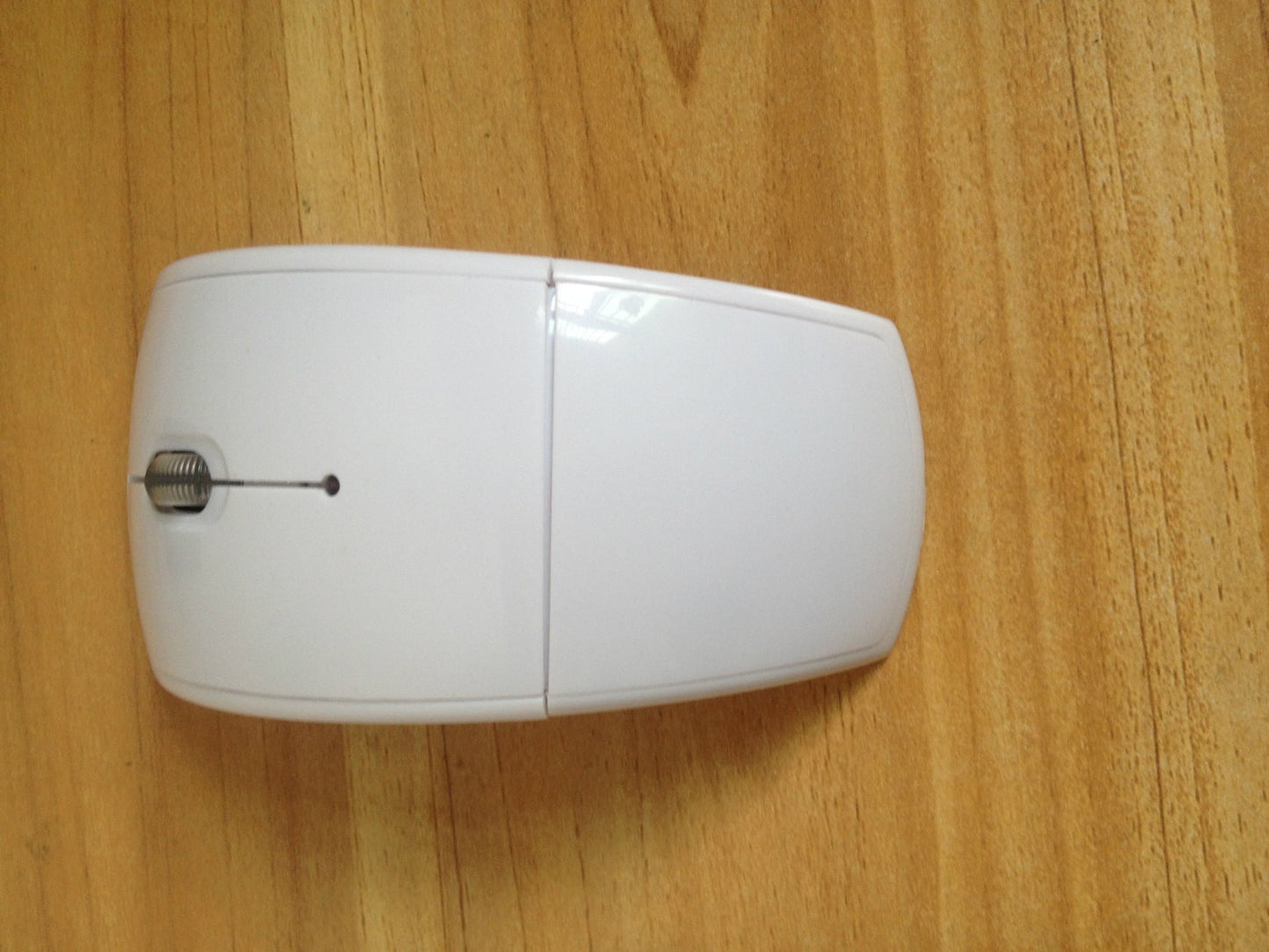 Wireless Optical Mouse Folding Mouse Creative Folding Switch Featured Curved Mouse - White - Electronics