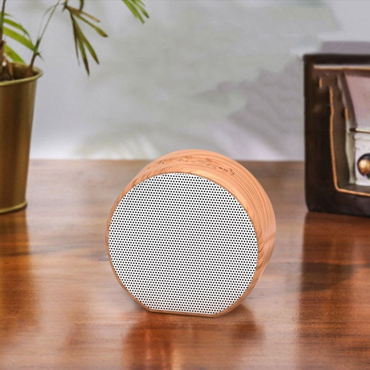 Wood grain bluetooth speaker - White - Electronics